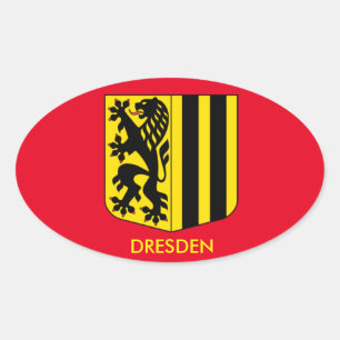 Dresden, Germany Oval Sticker