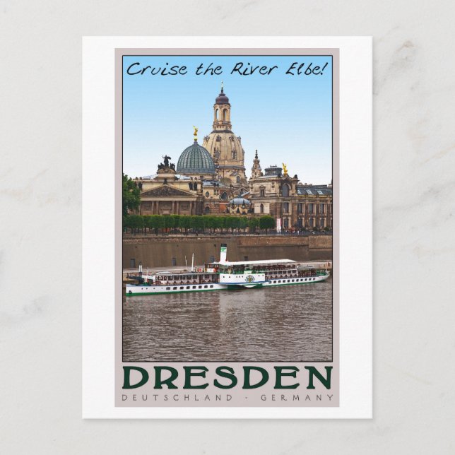 Dresden - On the Elbe Postcard (Front)