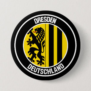 Dresden Round Emblem 7.5 Cm Round Badge