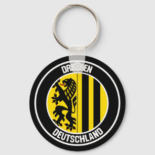 Dresden Round Emblem Key Ring