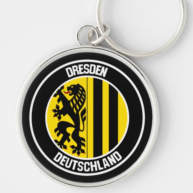 Dresden Round Emblem Key Ring (Front)