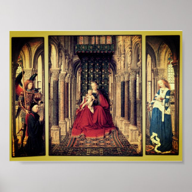 Dresden Triptych (by Jan van Eyck, 1437) Poster (Front)