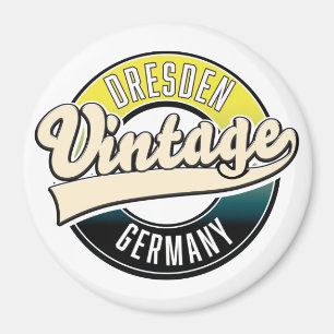 Dresden vintage style logo magnet