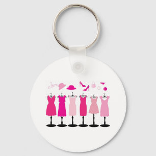 dress-163552 PINKS dress dresses hat clothes clot Key Ring
