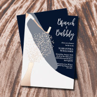 Dress and Veil Bridal Shower Navy Blue