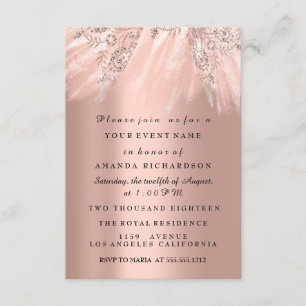 Dress Bridal Shower Sweet 16th 15th Rose Blush Invitation