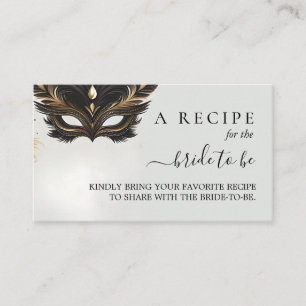 Dress Code Prom Masquerade Ball Bridal Shower Enclosure Card