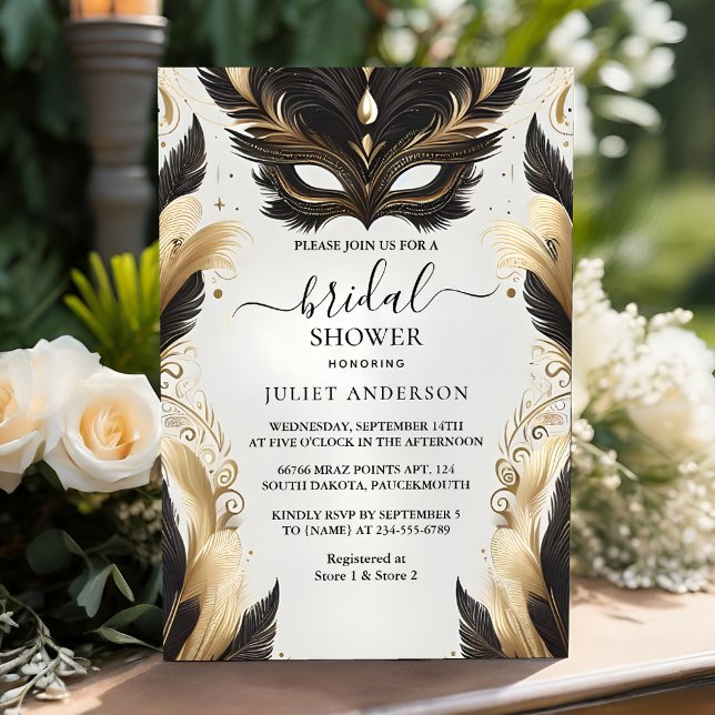 Dress Code Prom Masquerade Ball Bridal Shower Invitation (Creator Uploaded)