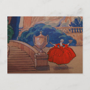 Dress Fashion Plate ~ Art Deco French Vintage Postcard