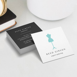 Dress Form   Seamstress Tailor Designer Square Business Card
