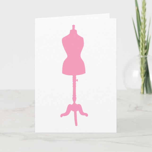 Dress Form Silhouette II - Pink Card (Front)