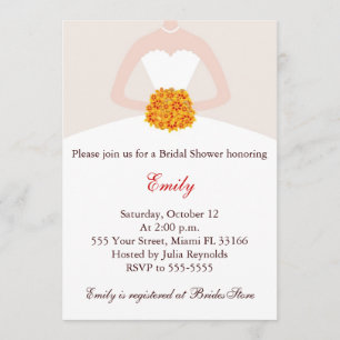 Dress Invitation Fall Bridal Shower