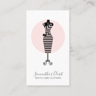 Dress Mannequin Blush Pink Used Clothing Seller Business Card