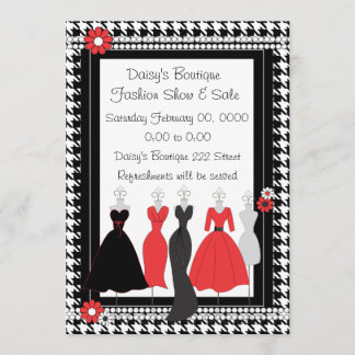 Dress Shop Daisy Theme Invitation