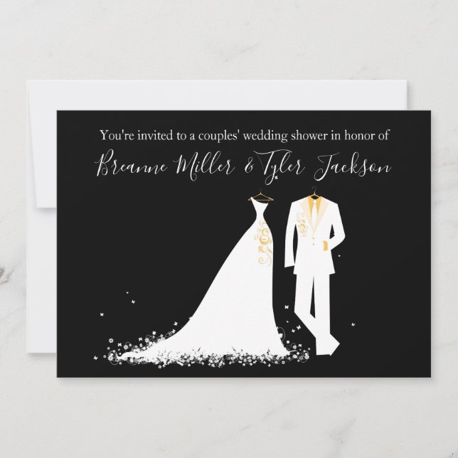 Dress & Tux - Couples' Wedding Shower Invitation (Front)