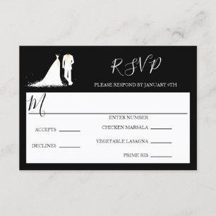 Dress & Tux - RSVP/Dinner Choices Invitation