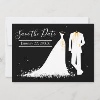 Dress & Tux - Save the Date with Photo