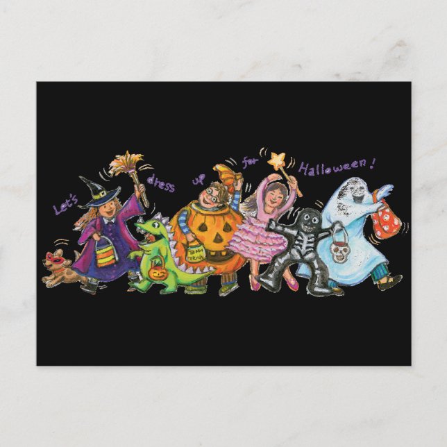 Dress Up For Halloween Postcard (Front)