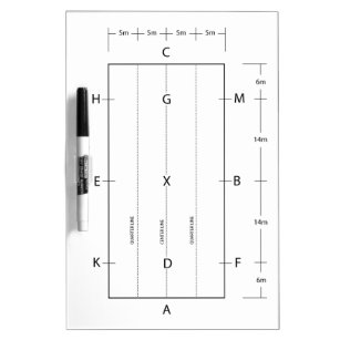 Dressage Arena Template Horse Riding Competition Dry Erase Board