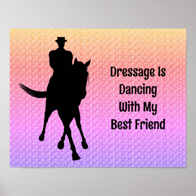 Dressage Dancing With Best Friend Horse And Rider Poster (Front)