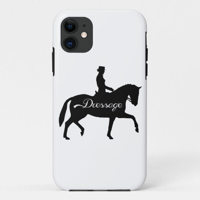 Dressage Equestrian Horse and Rider iphone Case (Back)