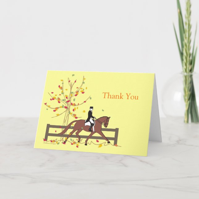 Dressage Fall Ride Custom Card (Front)