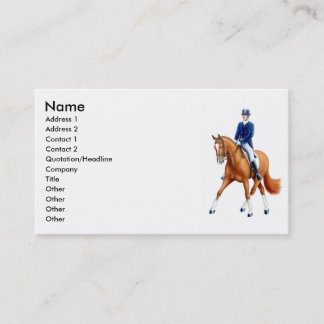 Dressage Half Pass Horse Business Card