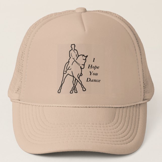 Dressage Horse and Rider - I Hope You Dance Trucker Hat (Front)