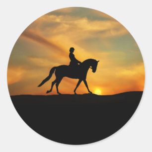 Dressage Horse and Rider Stickers