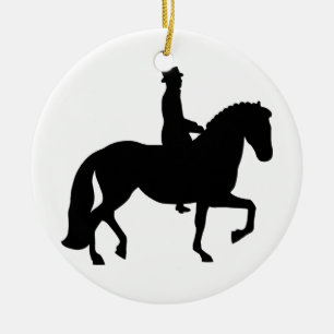 Dressage Horse Ceramic Tree Decoration