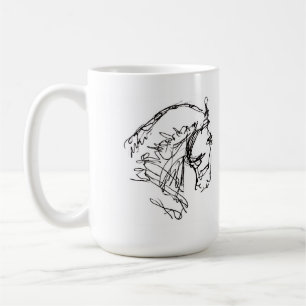 Dressage Horse Head Mug White