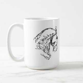 Dressage Horse Head Mug White