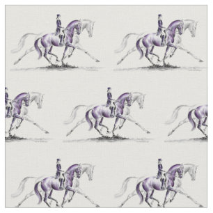 Dressage Horse in Trot Piaffe Fabric