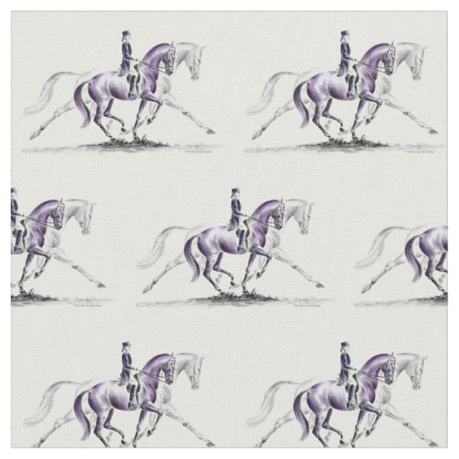 Dressage Horse in Trot Piaffe Fabric (Close Up)