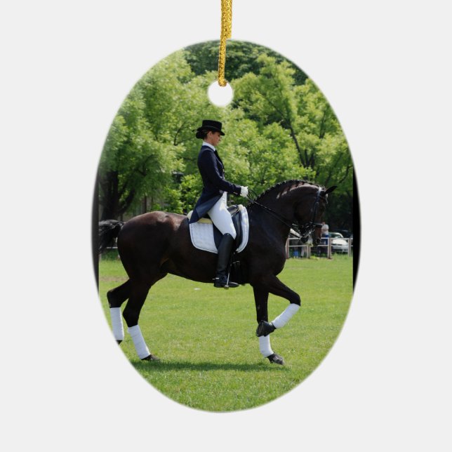 Dressage Horse Ornament (Front)