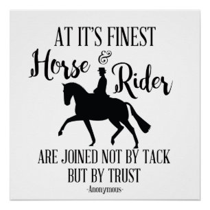 Dressage Horse Quote Poster. Poster