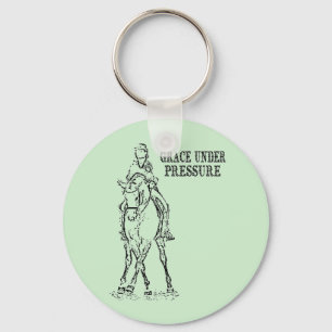 DRESSAGE HORSE & RIDER - GRACE UNDER PRESSURE KEY RING