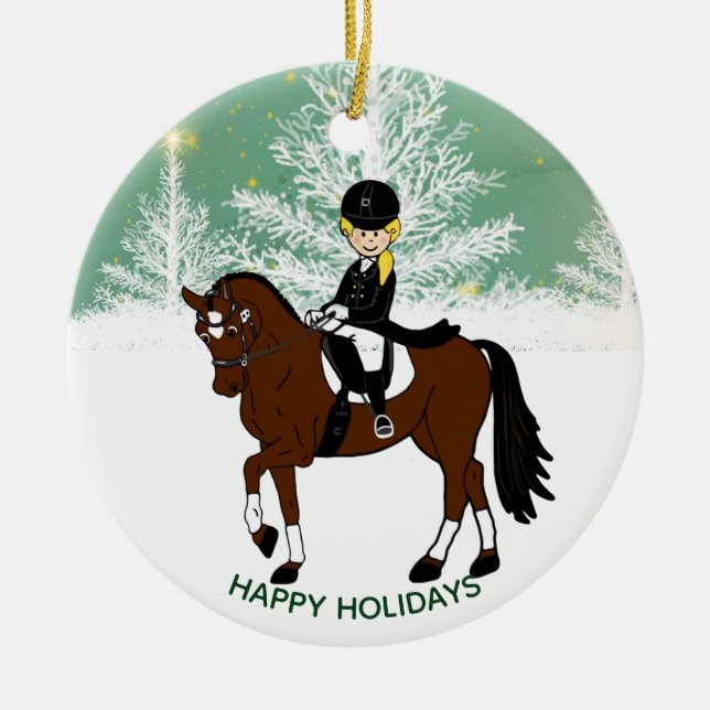 Dressage Horse Rider PHOTO Decoration Personalised (Front)