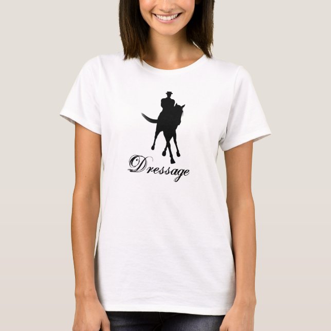 Dressage Horse Silhouette T-Shirt (Front)