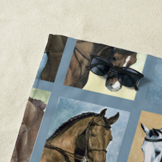 Dressage Horses Beach Towel