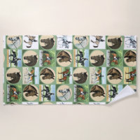 Dressage Horses Beach Towel for Horse Lovers