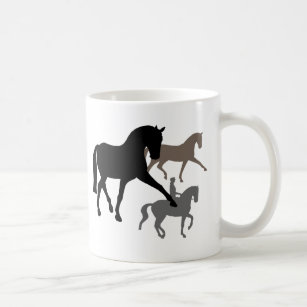 Dressage Horses Trio Coffee Mug