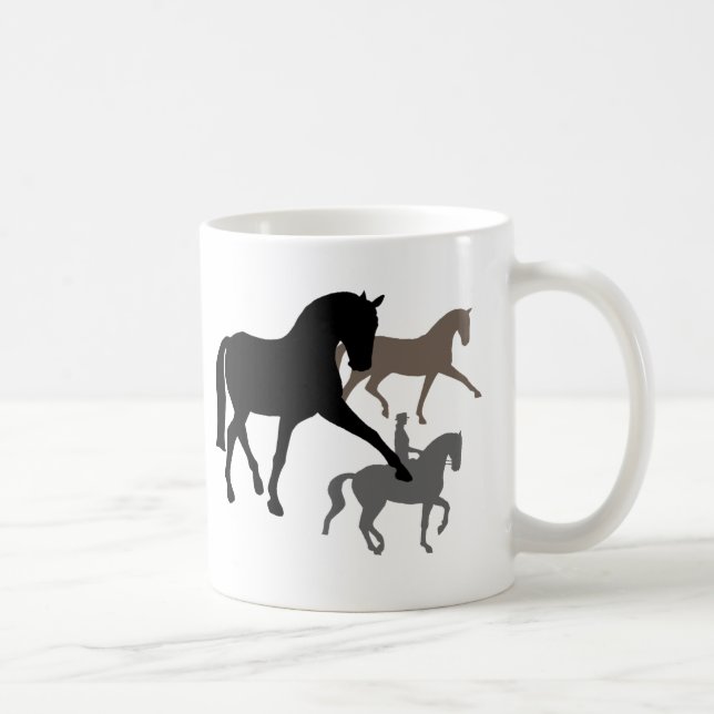 Dressage Horses Trio Coffee Mug (Right)