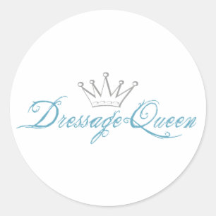 Dressage Queen Classic Round Sticker