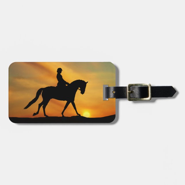 Dressage Rider and Horse Luggage Tag (Front Horizontal)
