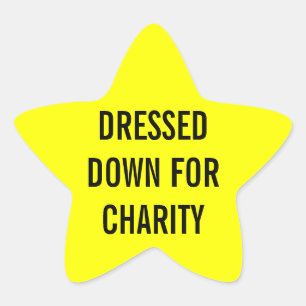 Dressed For Charity Star Sticker
