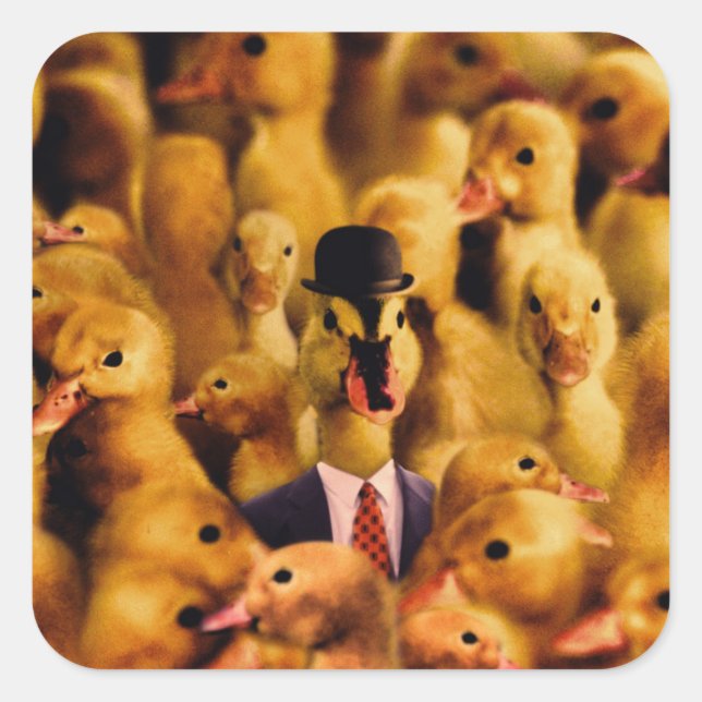 Dressed For Success Duck Square Sticker (Front)