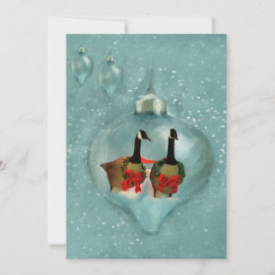 Dressed for the holidays in the cheerful ornament holiday card