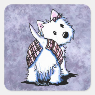 Dressed To Kilt Westie Stickers
