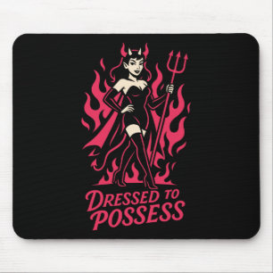 Dressed To Possess Funny Y Devil Costume Halloween Mouse Pad